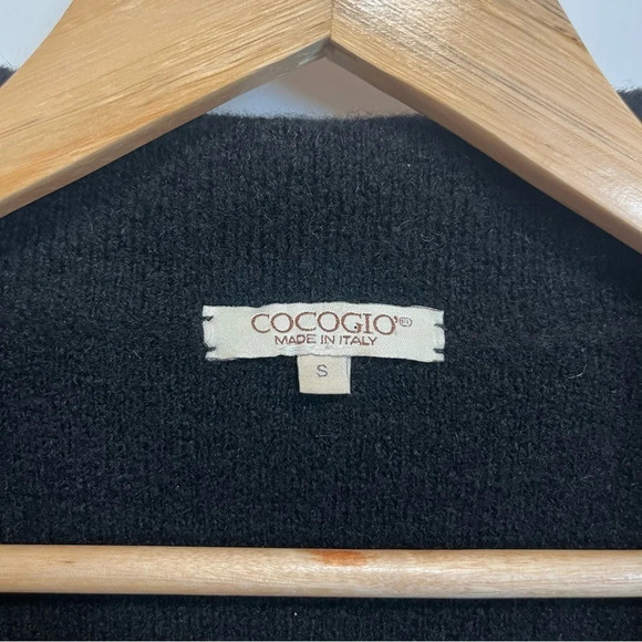 COCOGIO Made In Italy Wool Blend Buttoned Blazer Cardigan Sweater - Picture 3 of 5